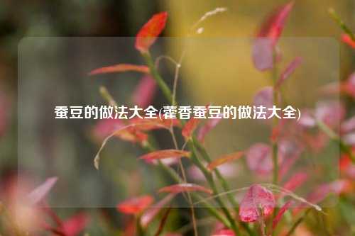 蚕豆的做法大全(藿香蚕豆的做法大全)