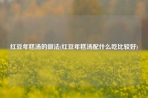 红豆年糕汤的做法(红豆年糕汤配什么吃比较好)